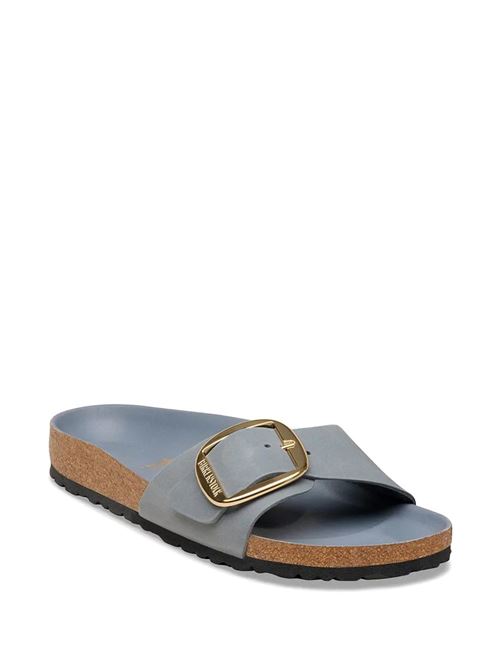 Ciabatte Birkenstock Madrid Big Buckle in pelle oliata color grigio basalto BIRKENSTOCK | MADRID BIG1032090